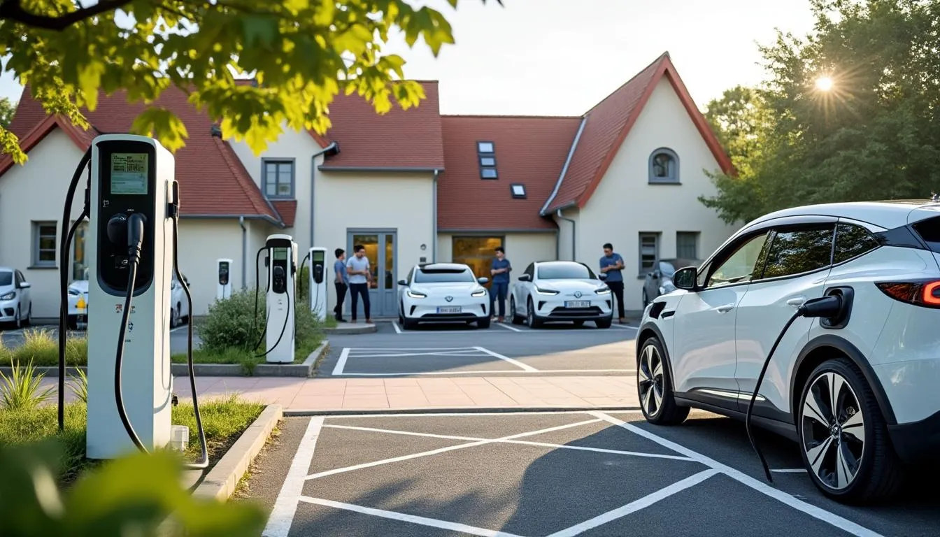 découvrez la nouvelle borne de recharge pour véhicules électriques inaugurée à saint-martin-des-champs, allée verte. une initiative pour promouvoir la mobilité durable et faciliter l'accès à l'électromobilité pour tous les habitants et visiteurs.