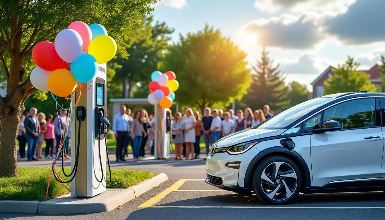 Caucalières : inauguration d'une nouvelle borne de recharge électrique